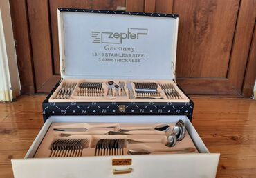 Süfrə ləvazimat dəstləri: Qaşiq çengel desti 72pr.üç mertebeli Hər hansı bir keyfiyyətli qızıl — 6