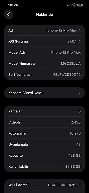Apple iPhone: IPhone 12 Pro Max, Face ID — 11