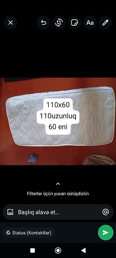 🔴10 azn🔴Uşaq çarpayısı üçün döşək - Ölçü: 110 x 60 sm (uzunluq 110 lalafo.az -da 🔴10 azn🔴Uşaq çarpayısı üçün döşək - Ölçü: 110 x 60 sm (uzunluq 110