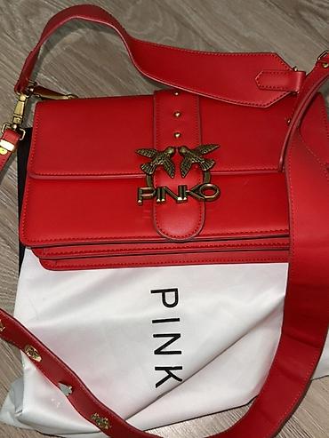 Çantalar: Pinko qadın çantası – qırmızı rəng 1:1eyni - Model: Pinko Love Bag — 3