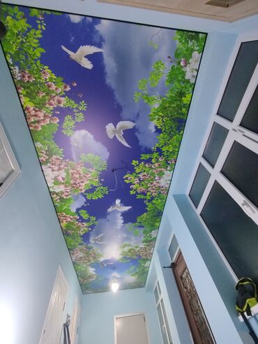 Натяжной потолок: Натяжной потолок Глянцевое, 3D потолки, Матовое Бесплатный замер, Гарантия, Монтаж — 12