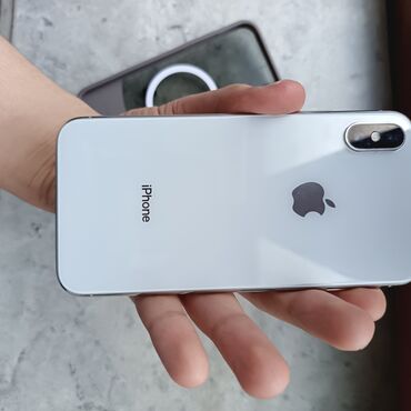 Apple iPhone: IPhone X, 256 GB, White Titanium, Simsiz şarj, Face ID