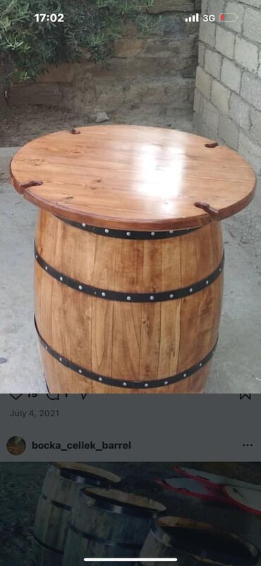 Digər restoran, kafe avadanlığı: Dekorativ taxta masa çəllək.Dekor Dolab boçka. İnteryer çellek bar -da lalafo.az — 18 Digər restoran, kafe avadanlığı: Dekorativ taxta masa çəllək.Dekor Dolab boçka. İnteryer çellek bar — 18