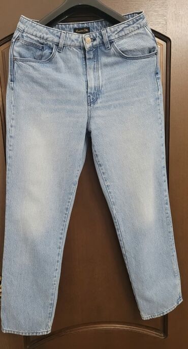 джинсы мом: Мом, Massimo Dutti, Высокая талия