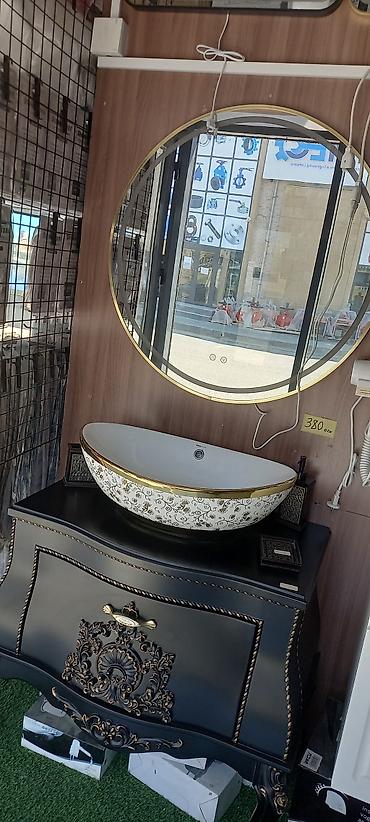 умывальник для ванной: Retro üslubda dəst – vanna otağı üçün şkaf, üst qabili çanaq və — 1