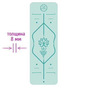 Коврик для йоги и спорта YogaFIT TPE Eco Friendly, 8 мм — двухслойный
