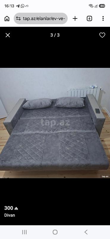 mebeli aliram: Divan-kravat, Yeni, Açılan, Bazalı, Vеlur parça — 3