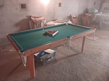 bilyard satılır: Bilyard stolu,salamat vəziyətdə,sadəcə 1 çubuğu yoxdur,meli,bütün — 2