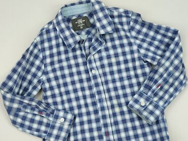 Shirts: Shirt 7 years, condition - Good, pattern - Cell, color - Blue