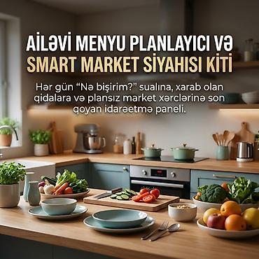 Кухонные принадлежности: Ailəvi Menyu Planlayıcı və Smart Market Siyahısı Kiti — ailələr üçün — 1