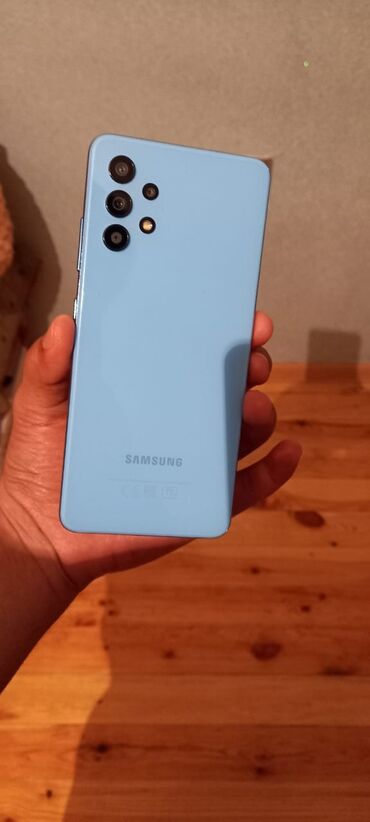telefon samsung a32: Samsung Galaxy A32, 64 GB, rəng - Mavi, Barmaq izi