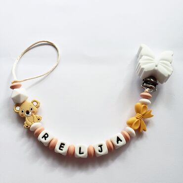 Ostale dečije stvari: Silikonski lancic za dudu ili glodalicu sa imenom po vasoj zelji na lalafo.rs — 25 Ostale dečije stvari: Silikonski lancic za dudu ili glodalicu sa imenom po vasoj zelji — 25