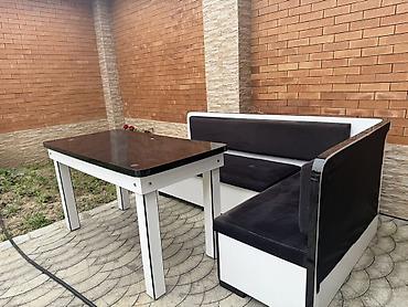 kuxna ucun kunc divan: Künc oturma dəsti və yemək masası - Dəst tərkibi: L formalı künc — 1