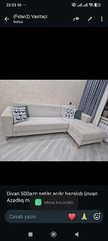Divan 500azn satılır açılır bazalıdı ünvan Azadlıq metrosu (fidan 2)