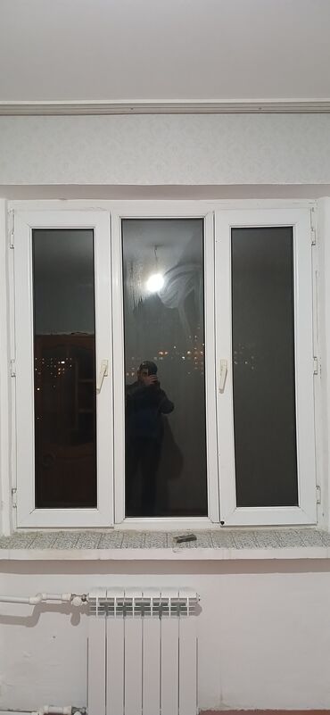 ev pencere modelleri: Трехстворчатое Пластиковое окно Б/у