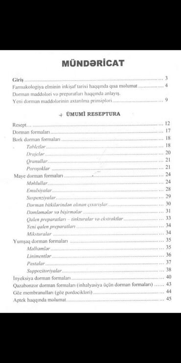 Digər kitablar və jurnallar: FARMAKOLOGİYA kitabının PDF formasını kim istəyirsə desin 2 manat — 2