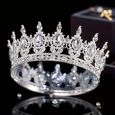 Aksesoari za kosu: Luksuzna kruna/tiara sa bogatim baroknim dizajnom - Materijal: legura — 3