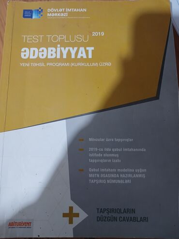 ədəbiyyat test toplusu 2019 pdf: Ədəbiyyat test toplusu 2019. Heç bir cırığı falan yoxdur. Qələmlə