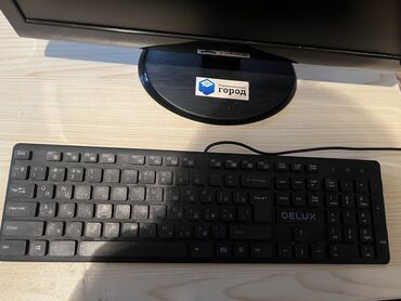 клавиатура imac: Клавиатура, Delux, Мембрандык, Зымдуу туташтыруу, Өлчөмү: 100%