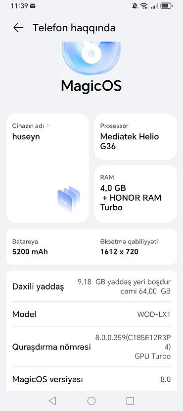 qədimi telefonlar: Honor 64 GB, rəng - Qara — 3