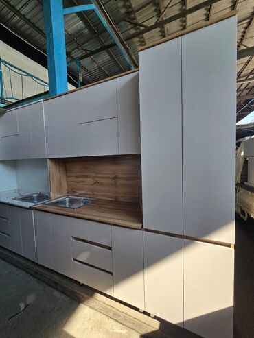 Кухонные гарнитуры: Кухонный гарнитур, Новый, цвет - Бежевый, Бесплатная доставка — 5