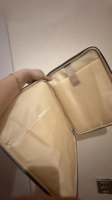 noutbuk ucun cantalar: Südlü-boz rəngdə laptop/planşet üçün qol çantası - Material: Yumşaq — 3