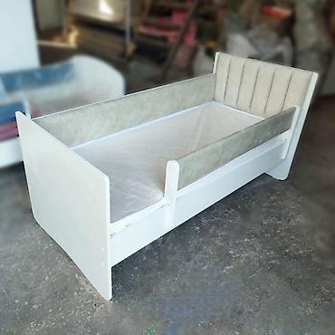 Детские односпальные кровати: Детская односпальная кровать, Новый, Для мальчика, Для девочки, С матрасом, Бесплатная доставка — 6