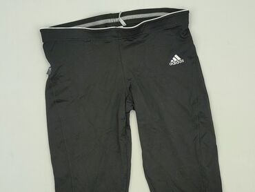 legginsy czarne adidas: Spodnie 3/4 damskie, Adidas, L