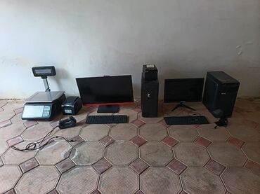 Modemlər və şəbəkə avadanlıqları: Bu dəstə bir elektron tərəzi, iki masaüstü kompüter, iki monitor, iki