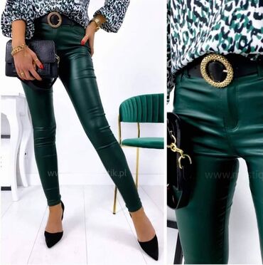 Pantalone: Hit pantalone od eko koze za puniji i vitkiji stas u puno lepih boja - — 3