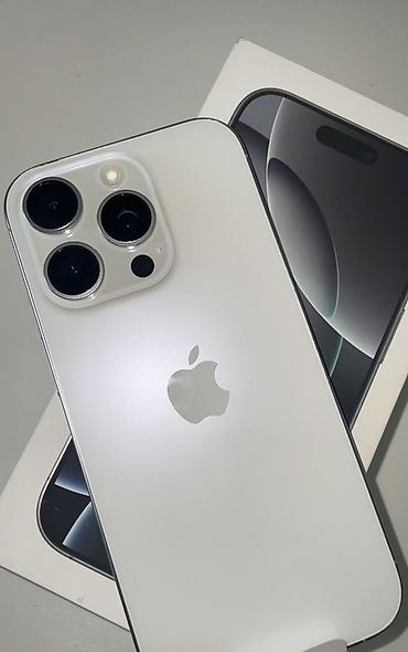 15 plus: IPhone 16 Pro, Новый, 256 ГБ, White Titanium, Коробка, 100 % — 1