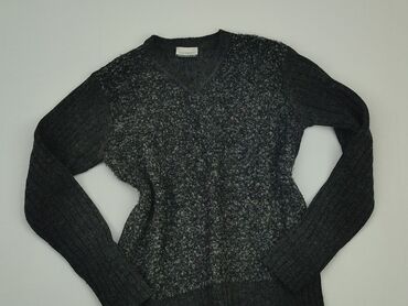 czarne t shirty damskie w serek: Sweter, Clockhouse, S (EU 36), condition - Very good