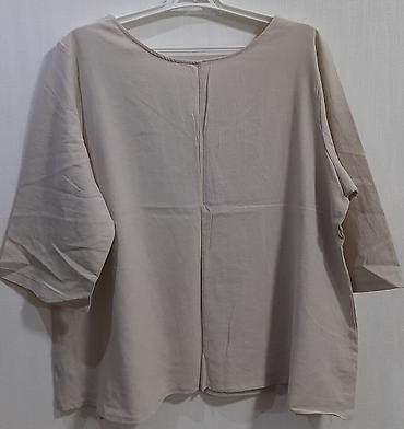 azeri panel vurmaq: Bej rəngli oversize qadın bluz - Ölçü: 2XL (etiketdə göstərilib) - — 3
