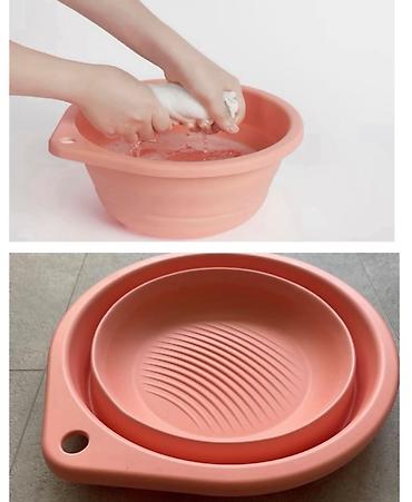 сырдуу бал: Çoxməqsədli plastik leğən dəsti - Rəng: şaftalı/çəhrayı - Material — 1