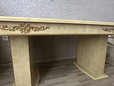 Masalar: Klassik üslubda yemək otağı masası - Material: MDF/taxta əsaslı — 2