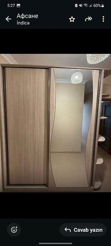 kunc ref: Yeni, 2 qapılı, Güzgülü, Bej, Kupe, Düz dolab — 1