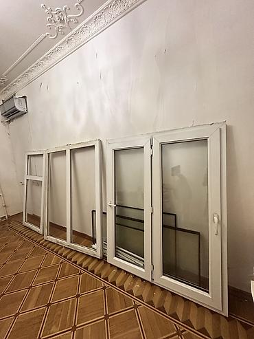 balkonlar: Satılır PVC pəncərə komplekti. Ağ rəngli plastik çərçivədən — 3