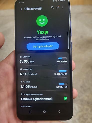 Samsung: Samsung Galaxy A03, 64 GB, rəng - Göy, İki sim kartlı, Face ID, Sensor — 7