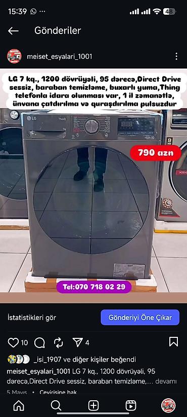 Paltaryuyan maşınlar: Paltaryuyan Anbardan satiş.Qimətlər aşagida qeyd olunub.Ünvana — 59