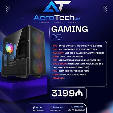 10 tb hdd: 🔻 SİSTEMİN GÖSTƏRİCİLƏRİ: ▫️ CPU (Prosessor): Intel Core i7-14700KF — 1
