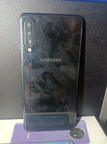 телефон с определителем номера: Samsung Galaxy A7 2018, 64 GB, rəng - Qara