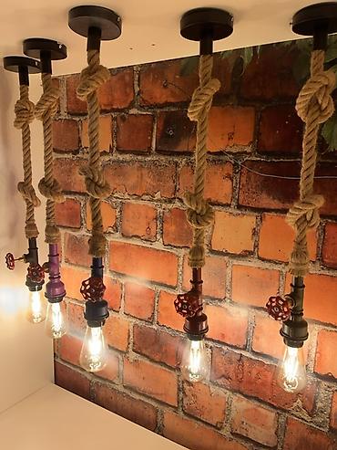 kendir: Çılçıraq, 5 lampa, Metal — 1
