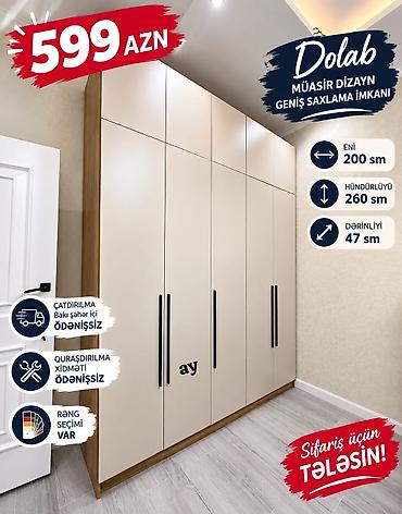 Yeni, 5 qapı, Rəngli, Açılan, Düz dolab lalafo.az -da Yeni, 5 qapı, Rəngli, Açılan, Düz dolab