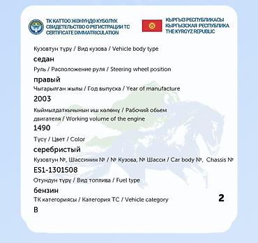 накидки: Honda Civic: 2003 г., 1.5 л, Автомат, Бензин, Седан — 8