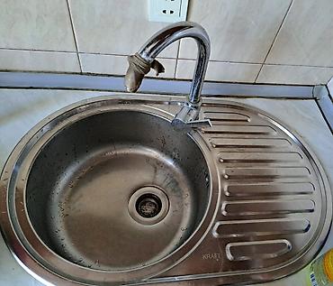 metbexd mebeli: Mətbəx mebel dəsti və lavabo - Üst divar dolabları: klassik taxta — 4