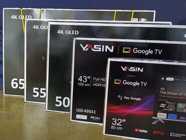 Микроволновки: Телевизор Ясин 43G11 Андроид гарантия 3 года, доставка установка