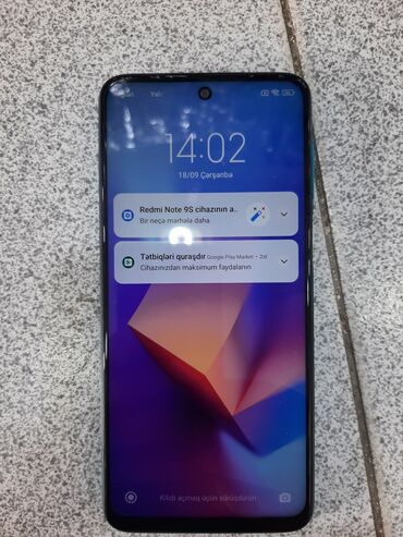 not: Xiaomi Redmi 9, 128 GB, rəng - Göy, 
 Sənədlərlə