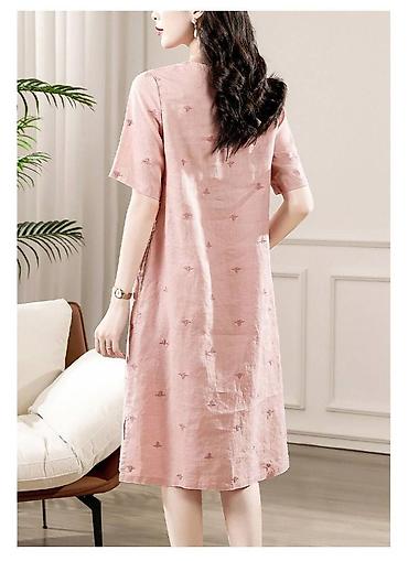 Повседневные платья: Представляем утонченное платье из 100% натурального льна в нежном — 10