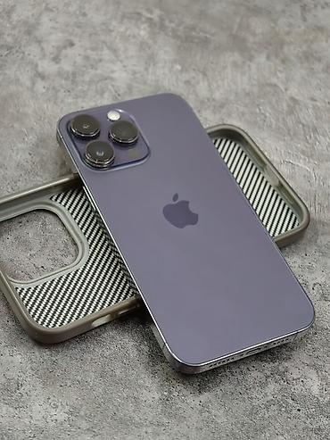 Apple iPhone: IPhone 14 Pro Max, Б/у, 256 ГБ, Deep Purple, Чехол, 89 % — 1