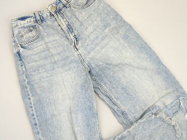 granatowe dżinsy z wysokim stanem: Jeans for women, SinSay, S (EU 36)